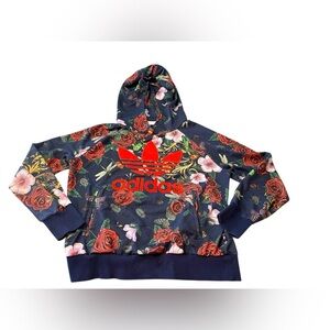 Adidas Originals x Rita Ora limited edition Roses logo hoodie Sz M